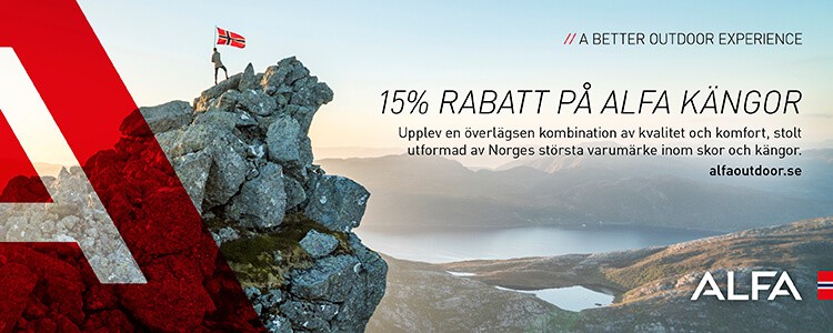 15 % p&aring; kvalitetsk&auml;ngor f&ouml;r vandring och skidor fr&aring;n ALFA